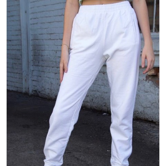 Brandy Melville Pants - Brandy Melville white sweat pants